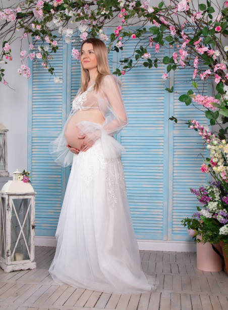 Wedding Dresses For Pregnant Bride Stock Photos, Pictures & Royalty ...