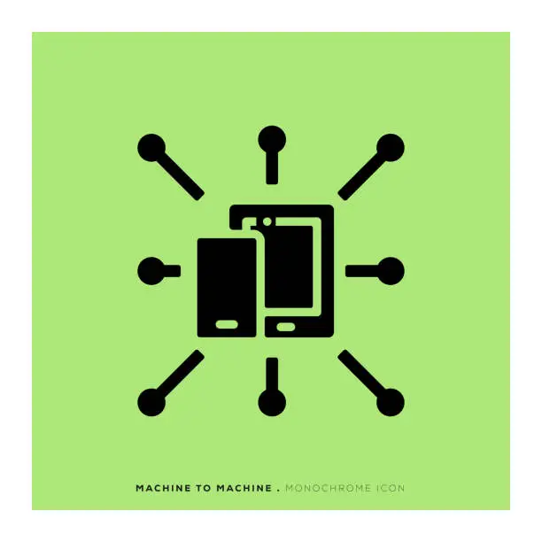 Vector illustration of Machine to Machine Icon