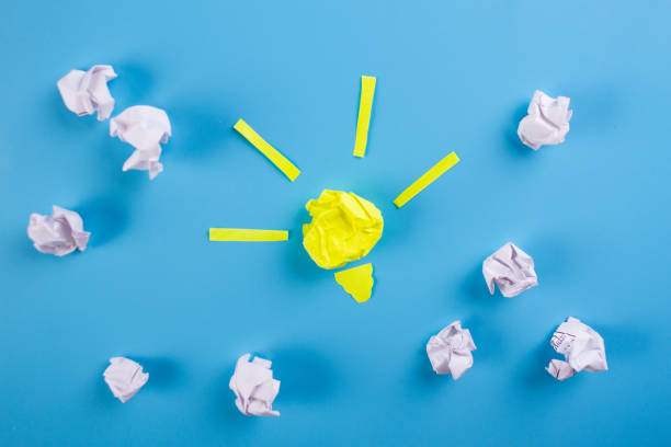 istock Idea Concepts Light Bulb with Crumpled Paper 1154393552