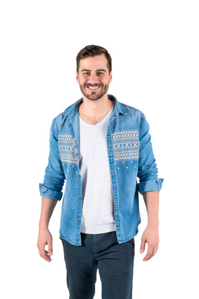 istock Smiling young man in casual clothes, isolated 1154397104