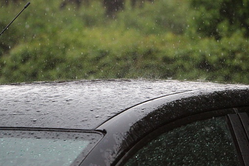 rain on the car