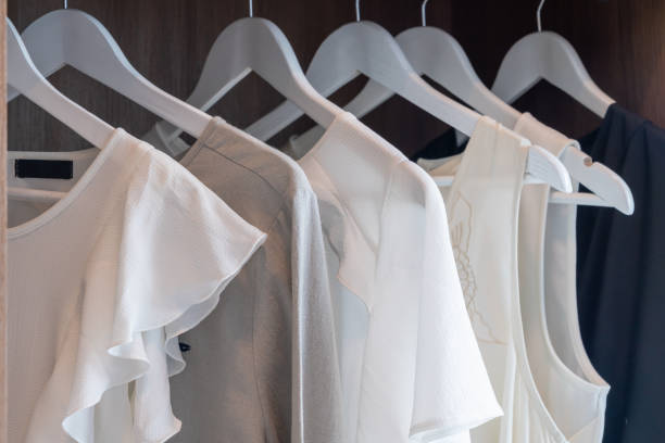 istock modern wardorbe with set of clothes 1154405997