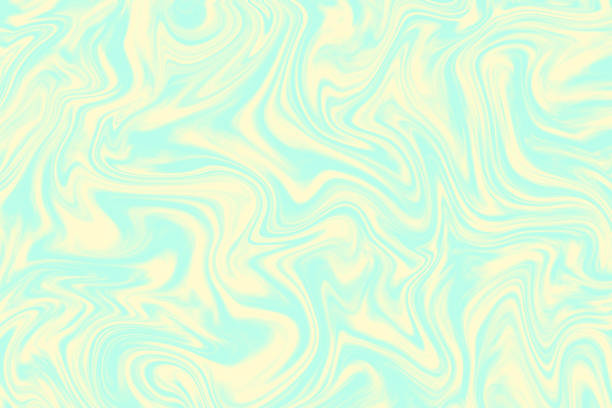 wave pastel blue teal mint yellow marble background swirl wzór abstrakcyjny ombre gradient marbled ebru tekstura - psychedelic smoke colors green zdjęcia i obrazy z banku zdjęć