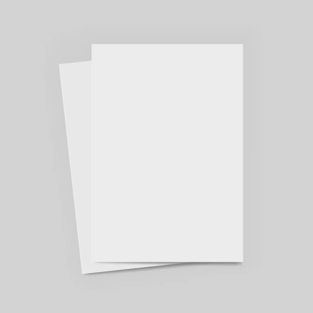 그림자와 벡터 a4 서식 용지-스톡 벡터. - document stack paper blank stock illustrations