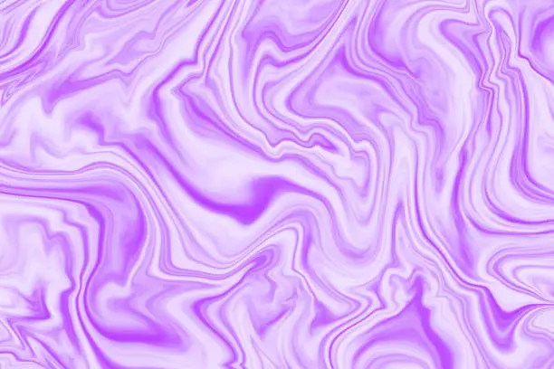 Photo of Marble Pastel Ultra Violet White Wave Sea Water Abstract Light Purple Background Swirl Pattern Ombre Gradient Marbled Ebru Texture