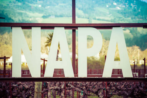 Detail of the Napa Valley Sign stock photo