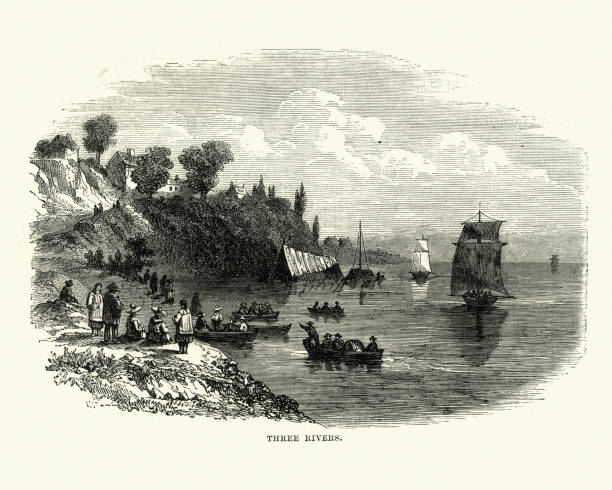 istock View of Trois-Rivieres (Three rivers), Quebec, 19th Century 1154421723
