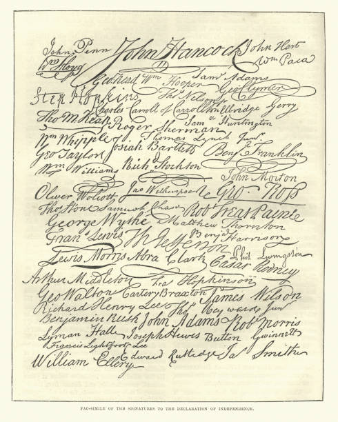 istock Signatures to the American Declaration of Independance 1154421767