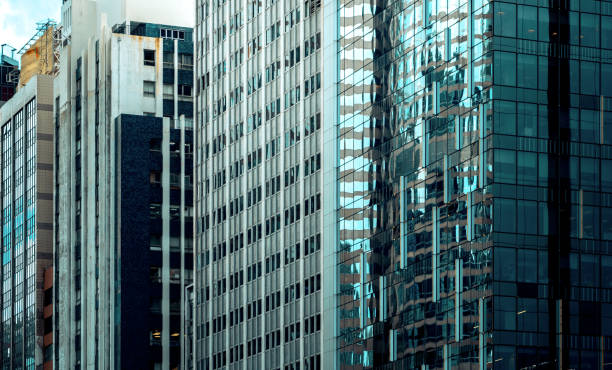 istock Hong Kong Commercial Building Close Up 1154423092