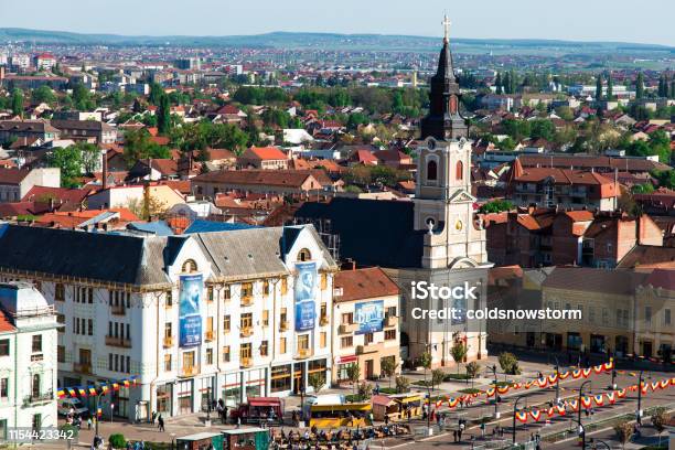 Aerial View Of City Of Oradea In Transylvania Romania Stock Photo - Download Image Now