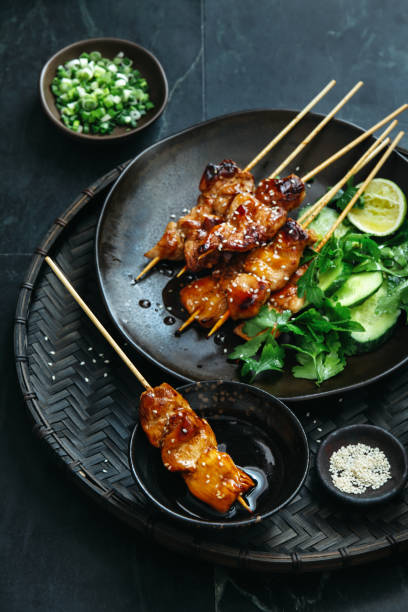 istock Japanese chicken yakitori skewers 1154425204