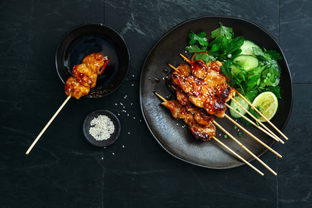 istock Japanese chicken yakitori skewers 1154425220