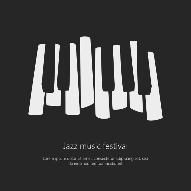 Music festival poster template with piano keys. Music festival poster template with piano keys. Vector illustration. key illustrations stock illustrations