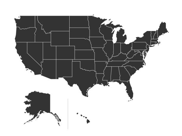 ilustrações de stock, clip art, desenhos animados e ícones de usa territories map - territories