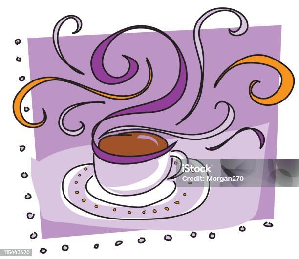 Ilustración de El Aroma De Una Taza De Vector De Java y más Vectores Libres de Derechos de Perfumado - Perfumado, Remolino, Café - Bebida