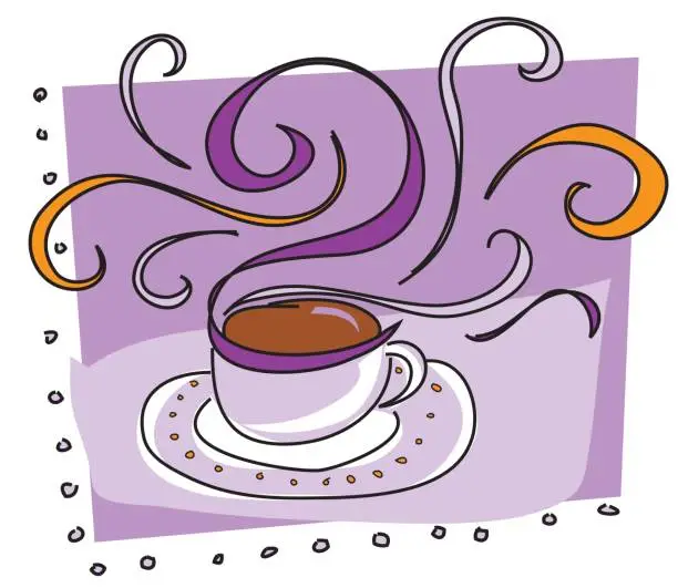 Vector illustration of Aroma of a Cup of Java - Vector