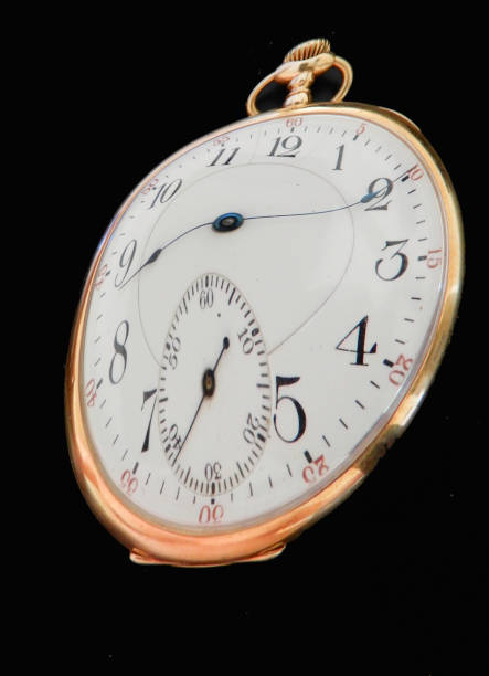 istock Time distortion as expressed by a melted pocket watch . 1154441384