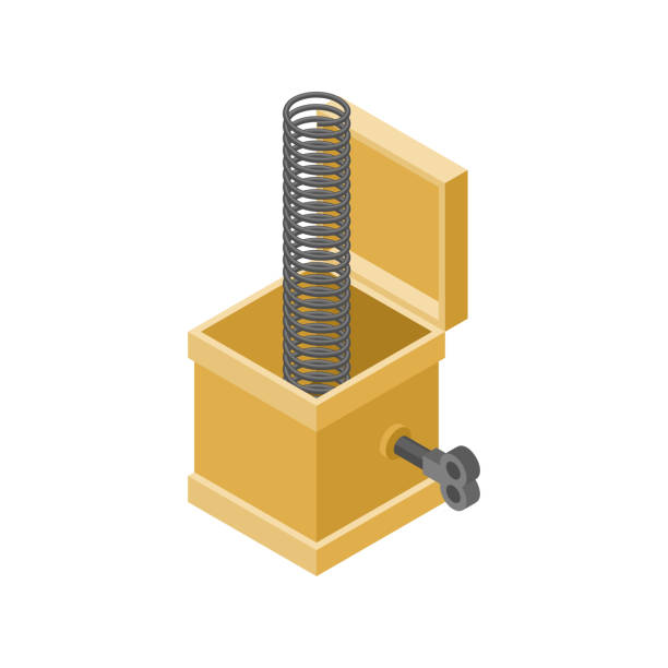 istock Open prank box Template. Funny prize Mokap. Toy for April Fools Day. 1154446428