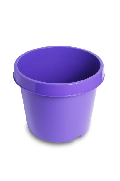 istock Purple plastic plant pot isolated on white background with clipping path 1154447799