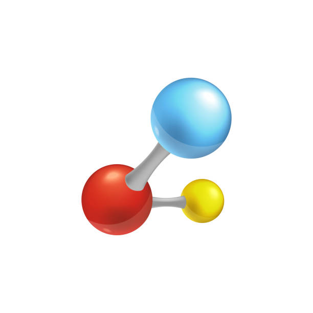 istock Colorful molecule icon for chemistry and biology 1154450203