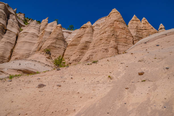 Beautiful Morning Hike to Tent Rocks in New Mexico Beautiful Morning Hike to Tent Rocks in New Mexico kasha katuwe tent rocks stock pictures, royalty-free photos & images