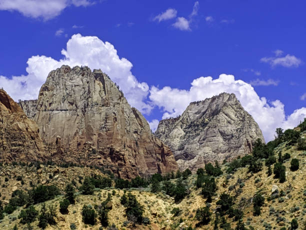 istock Bridge Mountain in Zion National Park and cloudscape 1154461213