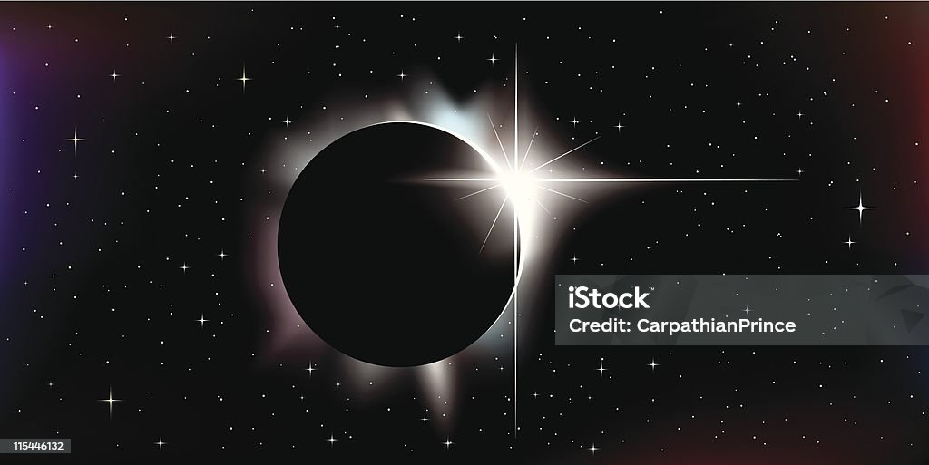 solar eclipse - Lizenzfrei Sonnenfinsternis Vektorgrafik