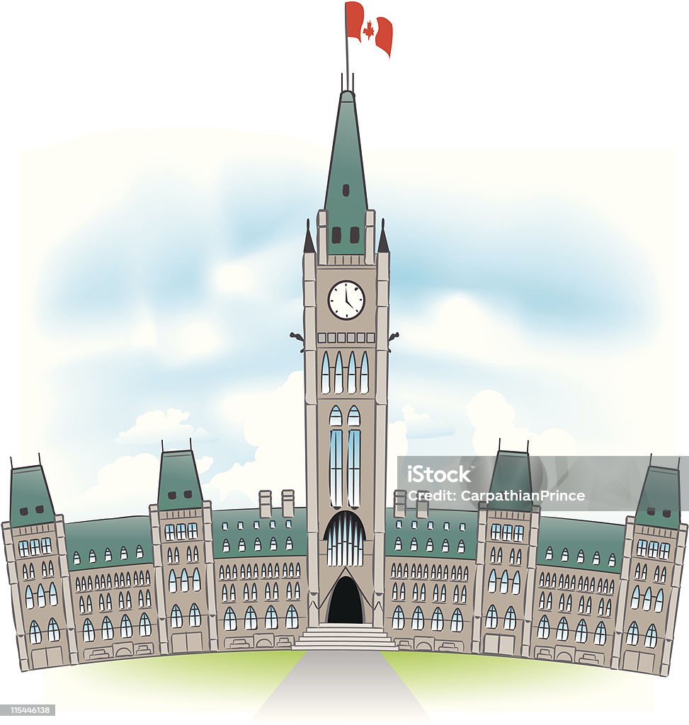 Канадская Здание парламента - Векторная графика Здание парламента роялти-фри