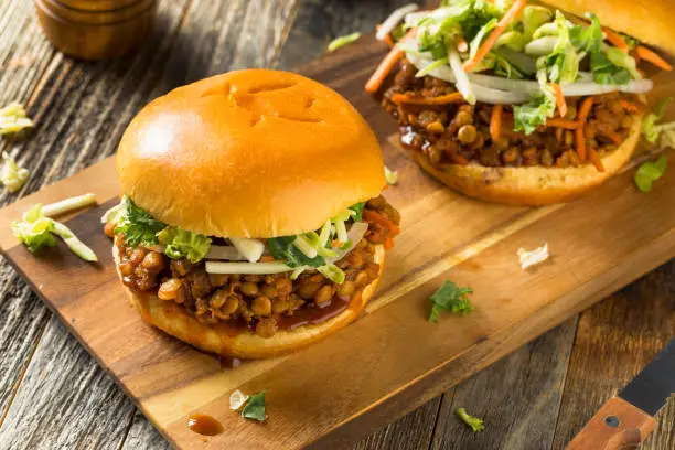 Photo of Homemade Healthy Vegan Lentil Barbecue Sandwich