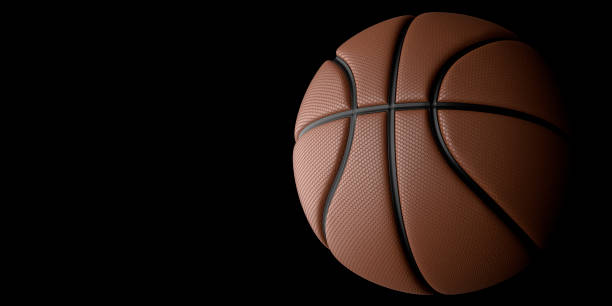 istock Basketball isolated on black background 1154466064