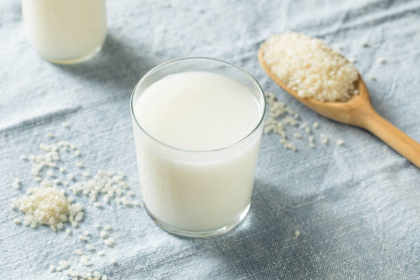 Healthy Organic Vegan Rice Milk stock photo