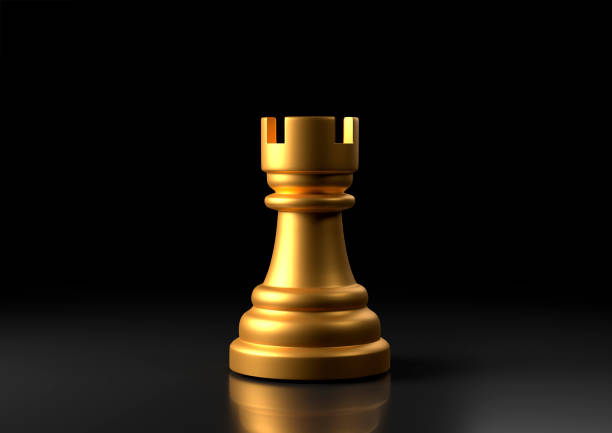 Black pawn on white background.