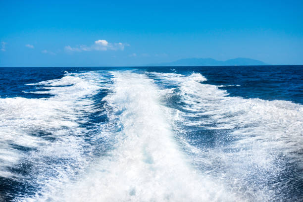 istock Wake of boat on water surface 1154468605