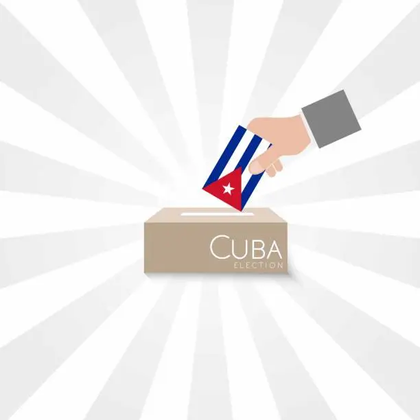 Vector illustration of Cuba Elections Vote Box Vector Work