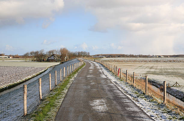 istock Dyke And Farmhouse In Winter 115447263