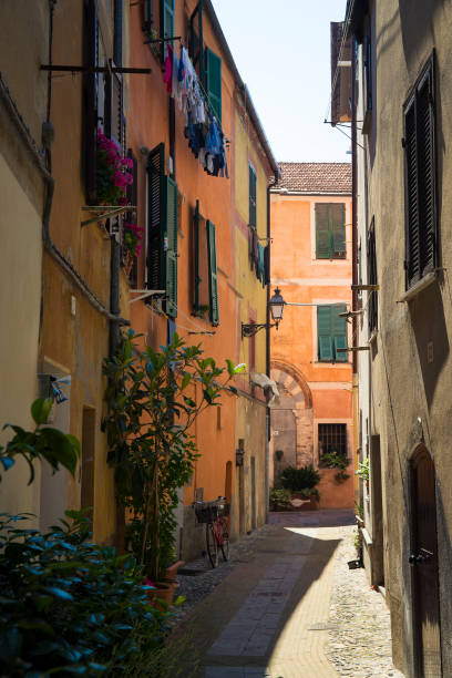 istock Albenga old town street view 1154473155