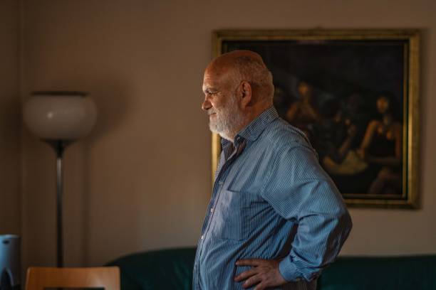 istock Relaxed self-assured senior man with beard 1154483459