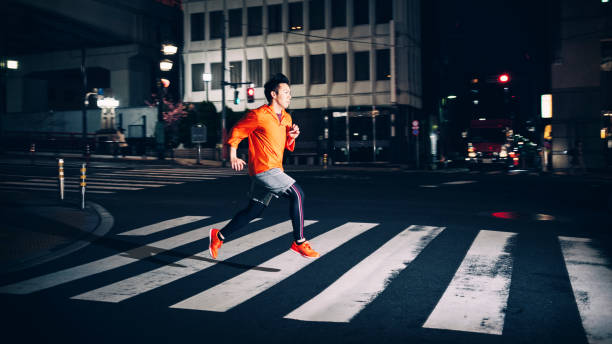 Nighttime Running in Tokyo Japan
