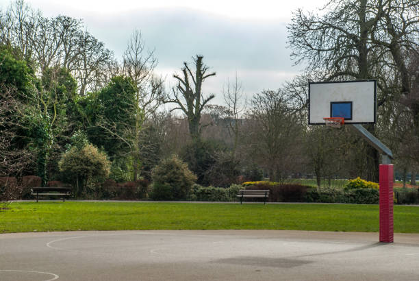 istock Basketball court in Park 1154492128