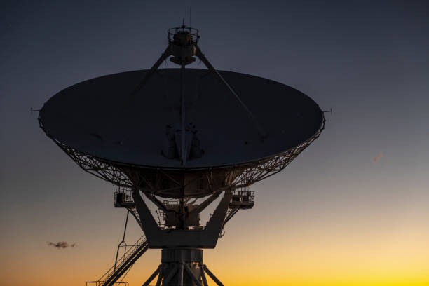 istock Satellite Dish Antenna against sunset sky 1154495651