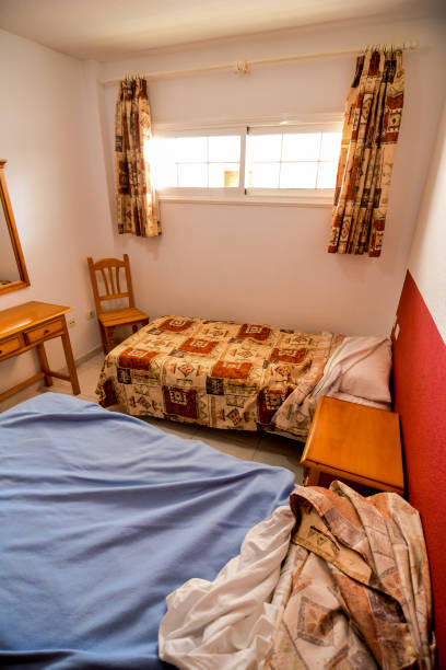 istock Interior of a hotel bedroom 1154497404
