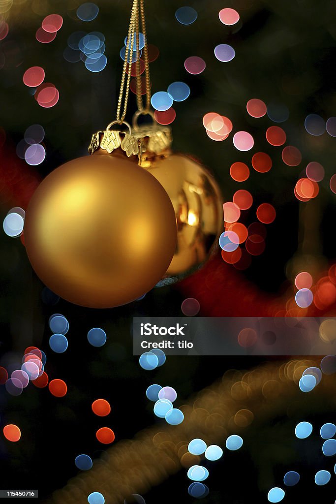 Natal Bolas de Ouro - Royalty-free Alegria Foto de stock