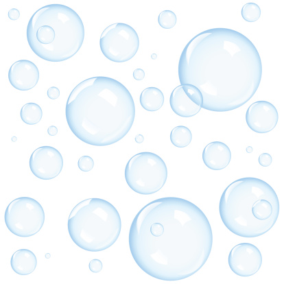 Blue bubbles background, vector illustration.