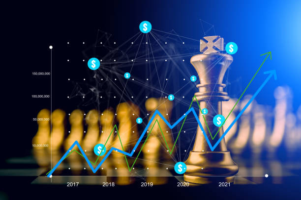 istock business strategy brainstorm chess board game with hand touch black background with free copy space for your text 1154514342