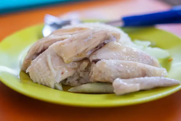 Photo of Delicious Singapore chicken rice, Hainanese Asian food style