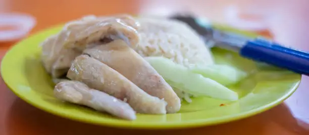 Photo of Delicious Singapore chicken rice, Hainanese Asian food style