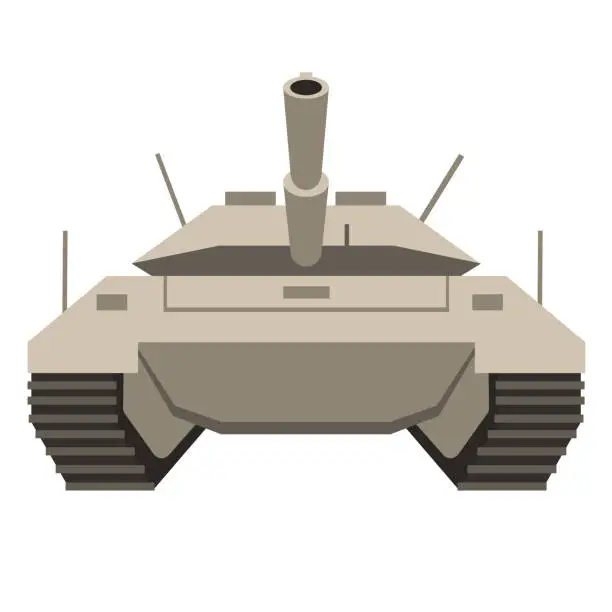 Vector illustration of Tank flat illustration