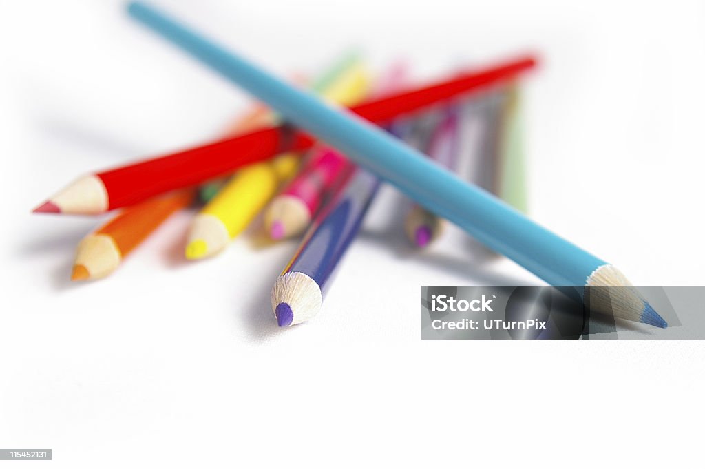 Pila di colori - Foto stock royalty-free di Affilato