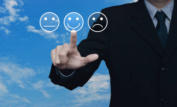 istock Business customer service evaluation and feedback rating concept 1154522663