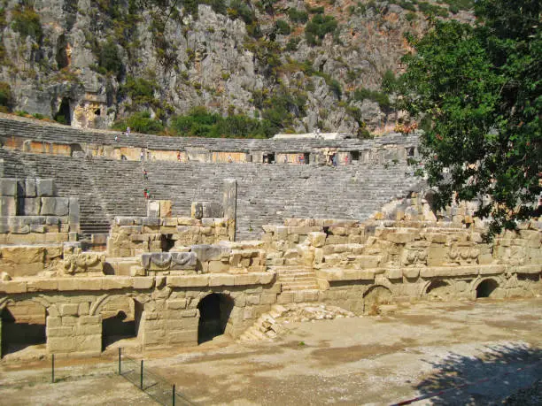 Photo of Ruins of theater in ancient city Myra Turkey